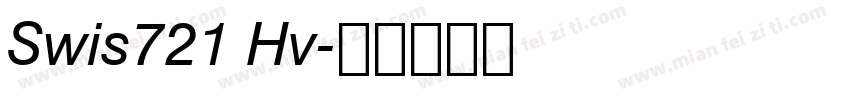 Swis721 Hv字体转换